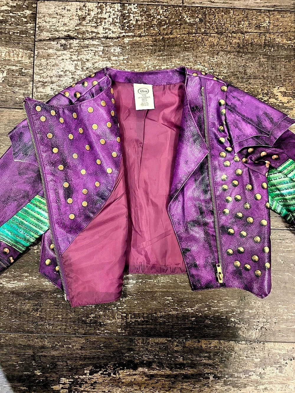 Disney Descendants 2 Mal Costume Jacket Girls 11/12 - Picture 2 of 8